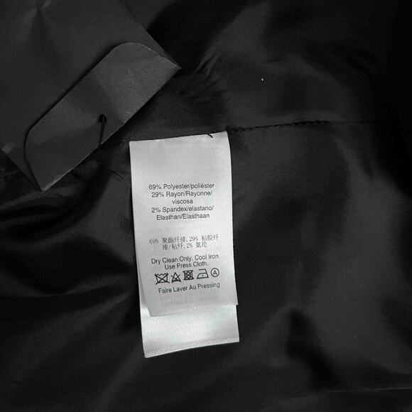 Women's Donna Karan Collarless Single-Breasted Blazer Black Micro Dot Size 12 - Picture 5 of 7